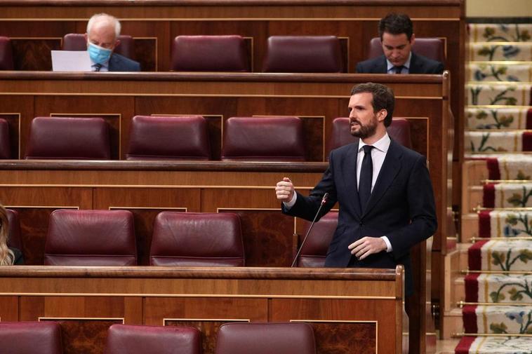 Pablo Casado, en el Congreso de los Diputados.