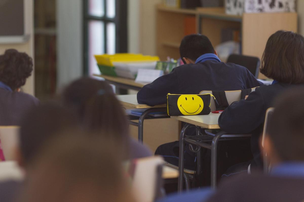 Alumnos en clase antes de la pandemia.