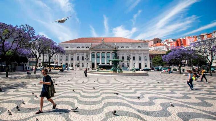 Plaza lisboeta de Rossio.