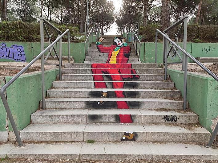 Las escaleras del Joker en el parque de Würzburg.