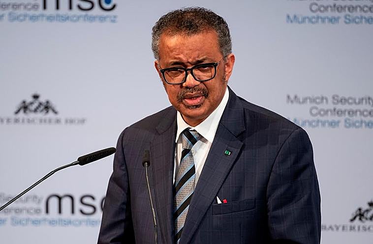 El director general de la OMS, Tedros Adhanom Ghebreyesus