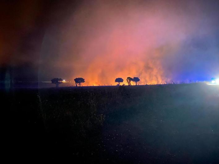 Imagen de las llamas en Montejo.