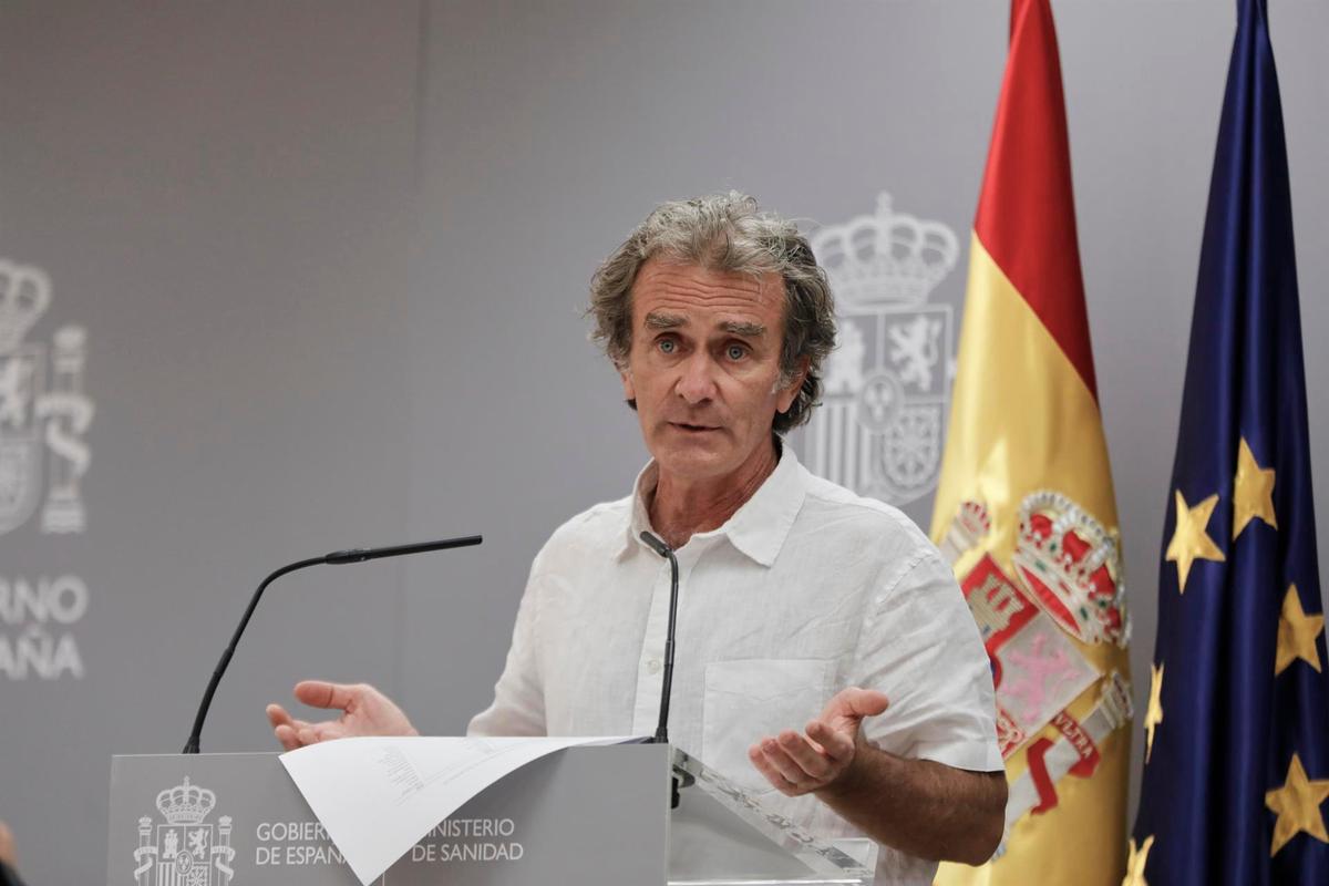 Fernando Simón durante la rueda de prensa de ayer