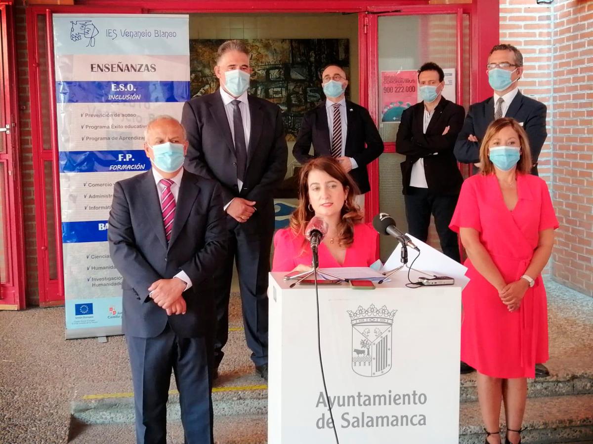 La concejala de Educación, María Victoria Bermejo durante la presentación del proyecto