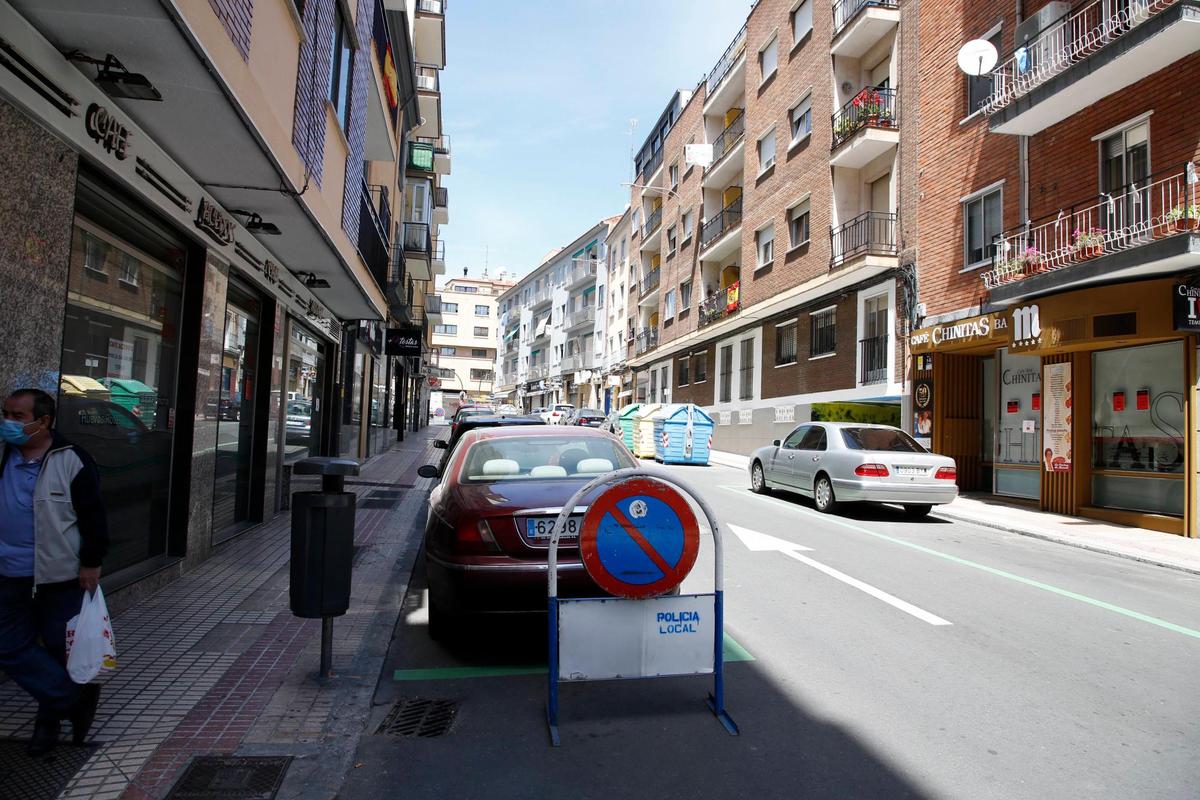 Calle Van Dyck, zona en la que se perdió la pista de la joven.