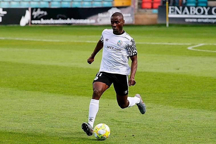 Aldo One en un encuentro de esta temporada en el Helmántico.