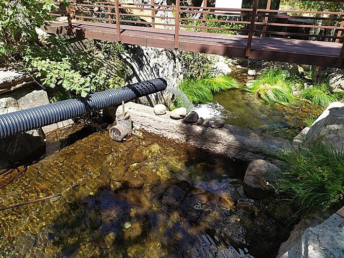 Vista de la zona de las captaciones de agua de Candelario.