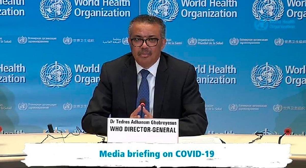 El director general de la OMS, Tedros Adhanom Ghebreyesus.
