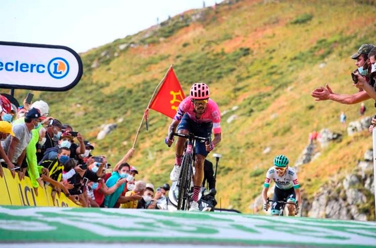 El colombiano Daniel Martínez (Education FirstI), ganador de la decimotercera etapa del Tour.