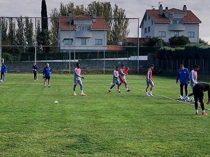 Anderson Arroyo, en la sesión de este lunes en el anexo.