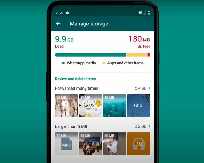 WhatsApp ayuda a liberar espacio del móvil