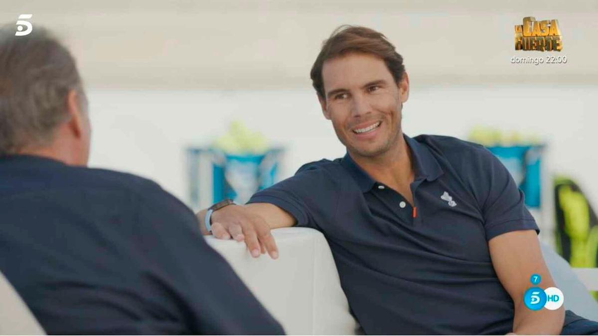 Rafa Nadal durante su entrevista con Bertín Osborne.