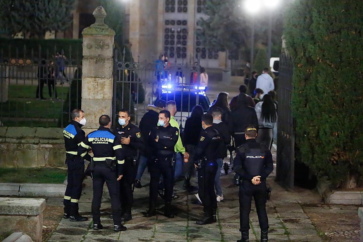 La Policía Local interviene en un botellón días atrás en Salamanca