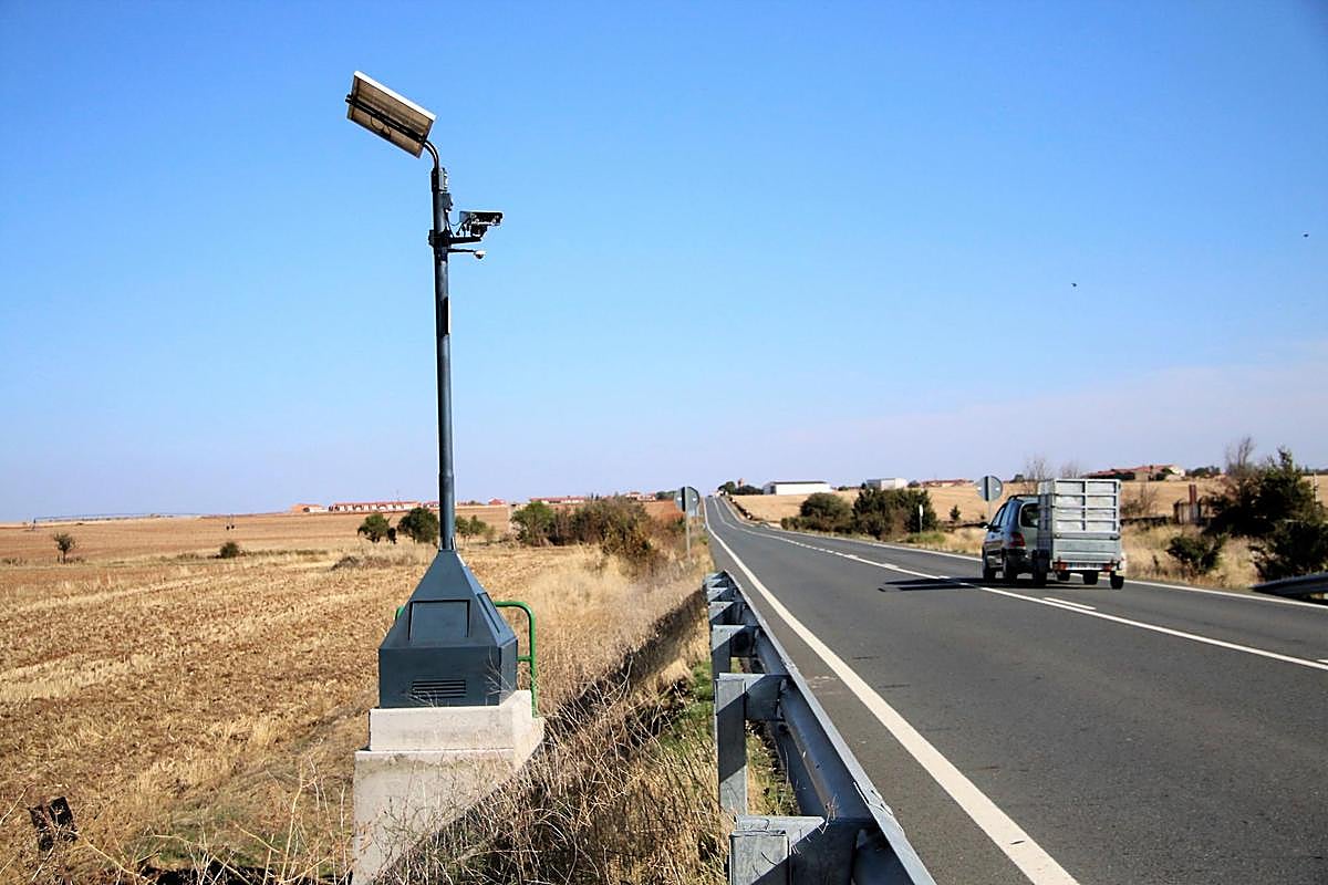 Radar de tramo en la carretera de Vitigudino.