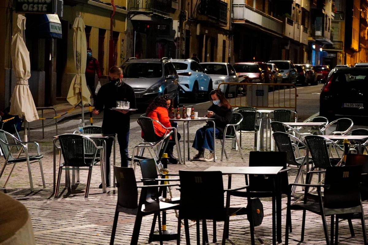 Una terraza de un bar salmantino.