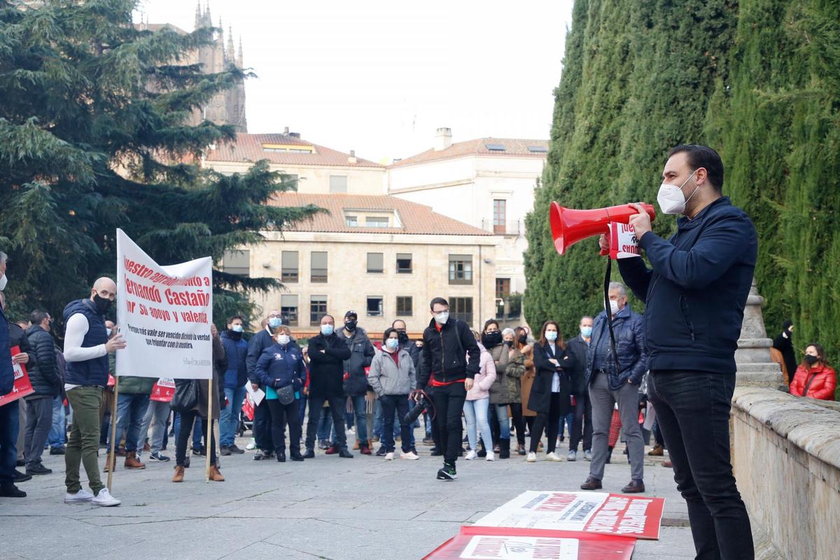 Protesta de los hosteleros el pasado mes de noviembre.