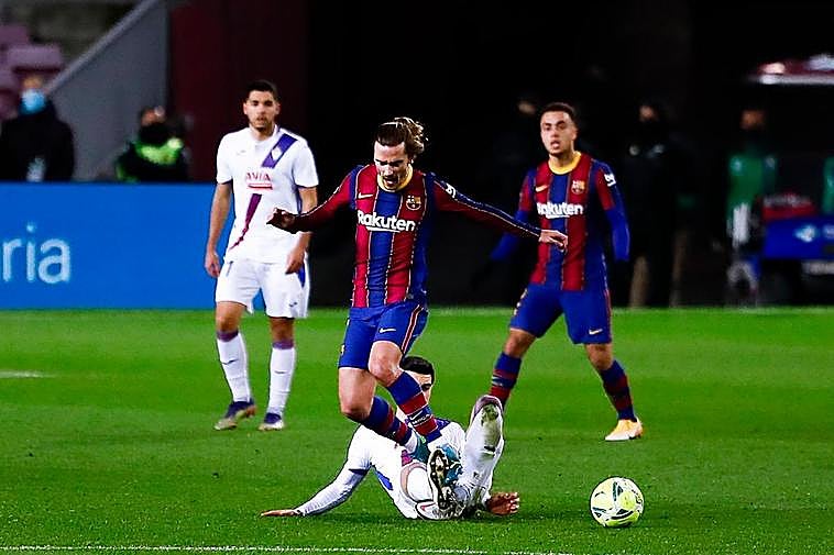 Imagen del encuentro entre el Barcelona y el Eibar.