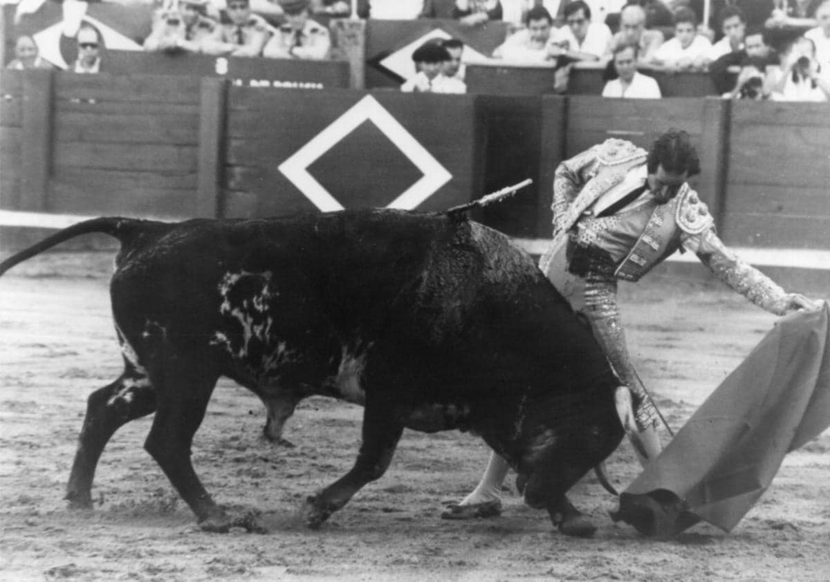 Extraordinario y poderoso natural de Julio Robles a un toro de Atanasio Fernández al que desorejó.