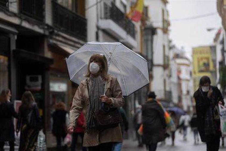 Una mujer en un día de lluvia.