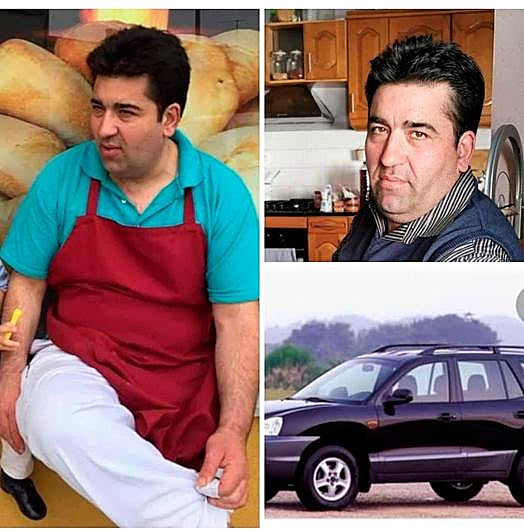 Delfín Llamas, en dos imágenes distribuidas por la familia.