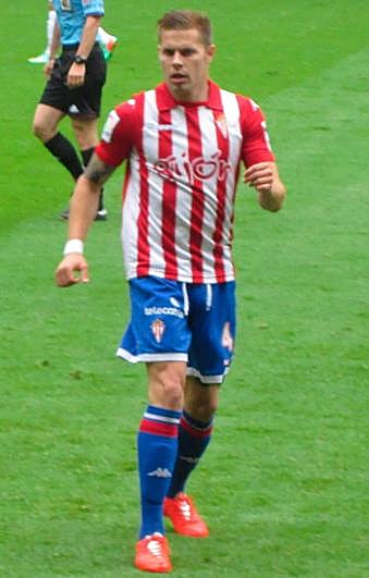 Mandi Sosa, cuando militó en el Sporting de Gijón