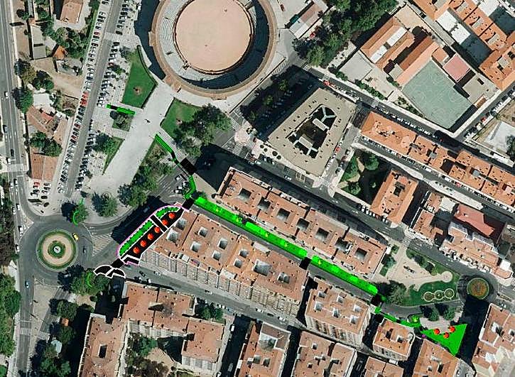 Tramo de carril bici que unirá los barrios Ciudad Jardín y Salesas