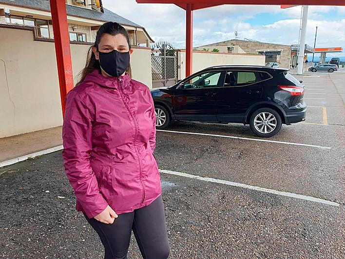 Joana Morgado, trabajadora transfronteriza en Fuentes de Oñoro.
