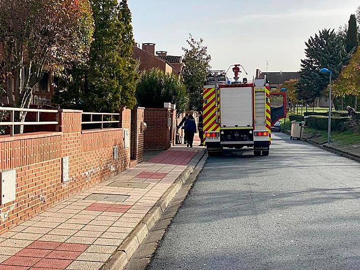 Intervención de los Bomberos.