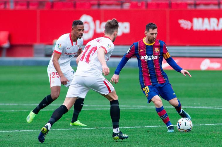 Messi durante el partido.