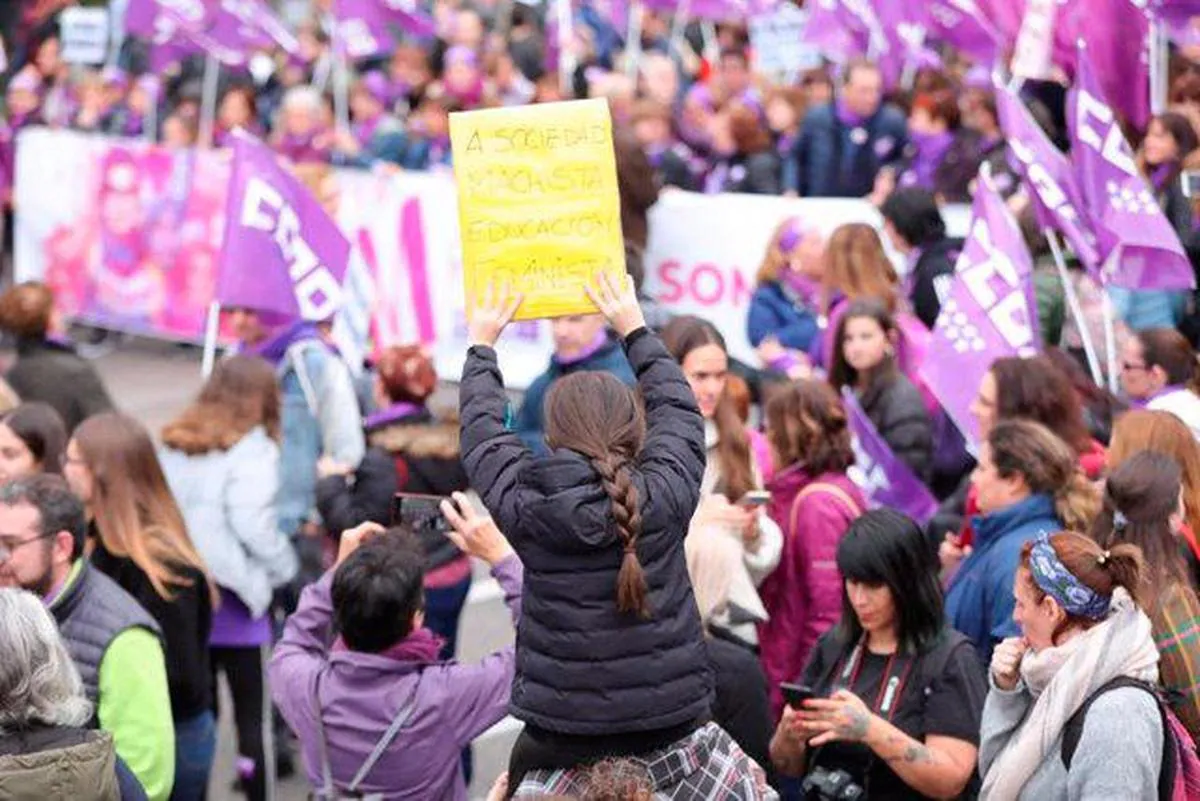 Manifestación con motivo del 8M en Madrid.