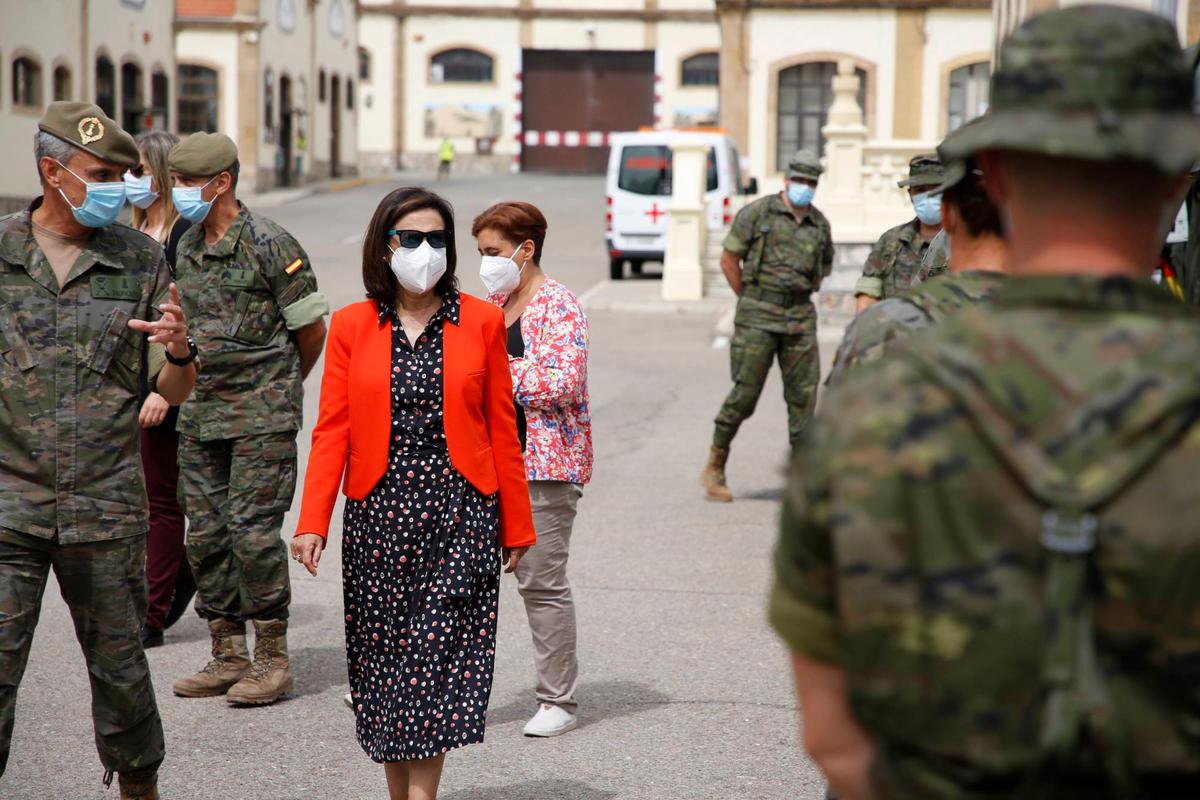 Visita de Margarita Robles el pasado mes de agosto a Salamanca.