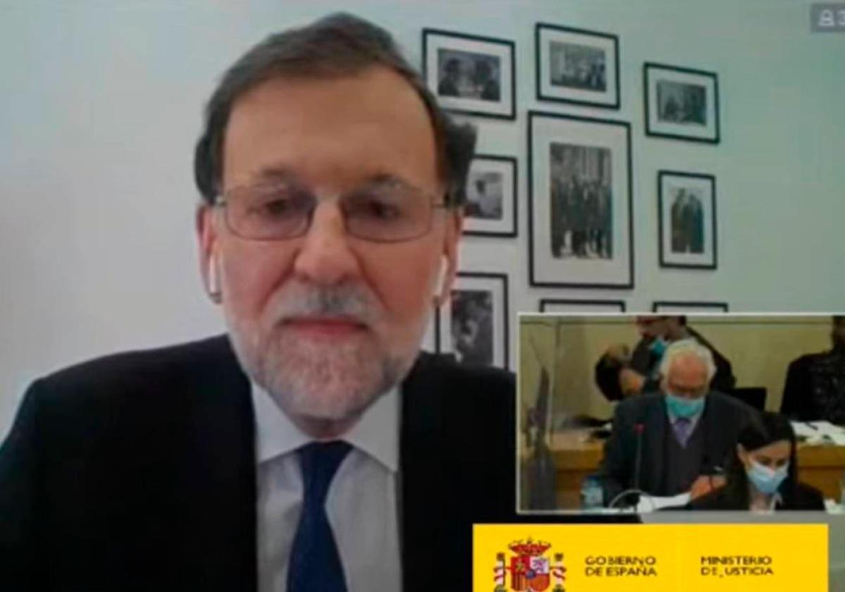 Mariano Rajoy, durante su declaración.