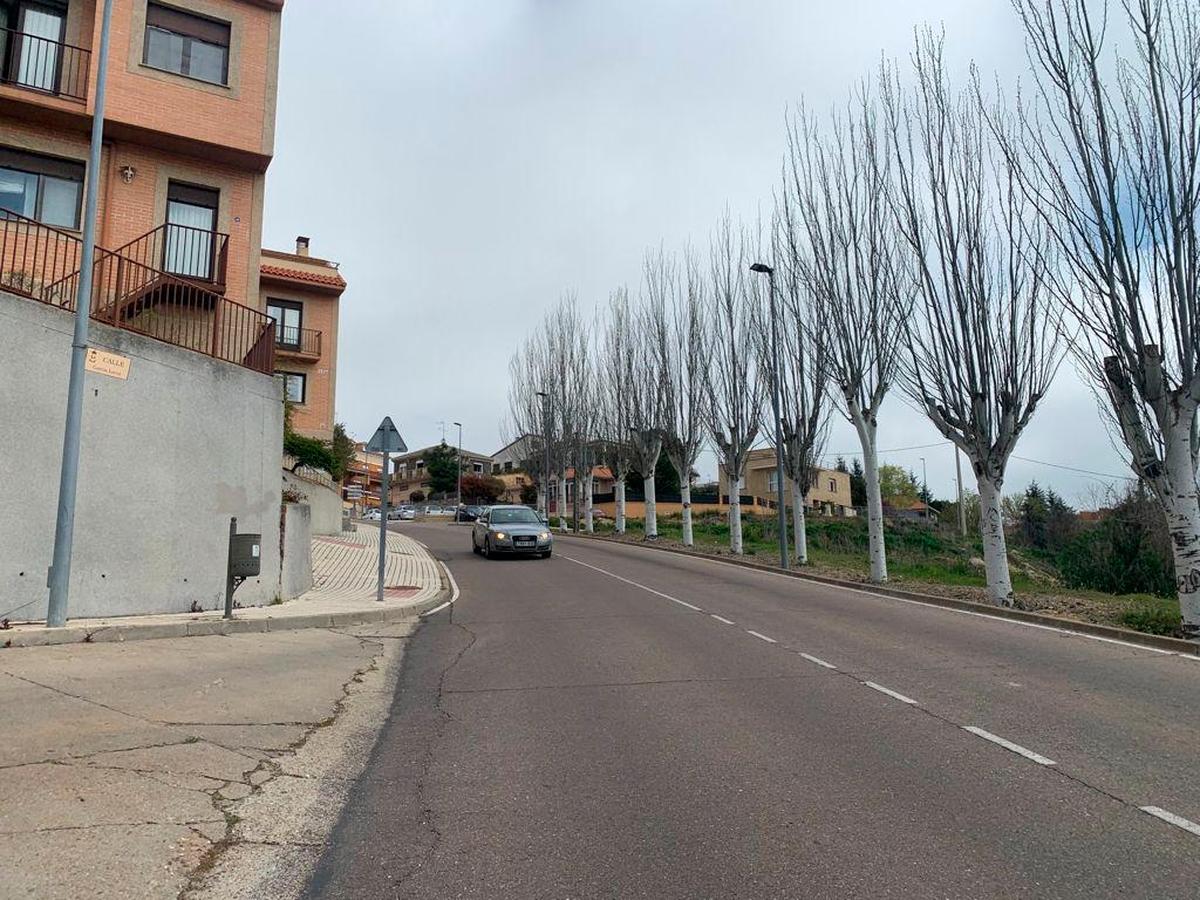 Calle la Cuesta de Cabrerizos, donde terminó la persecución.