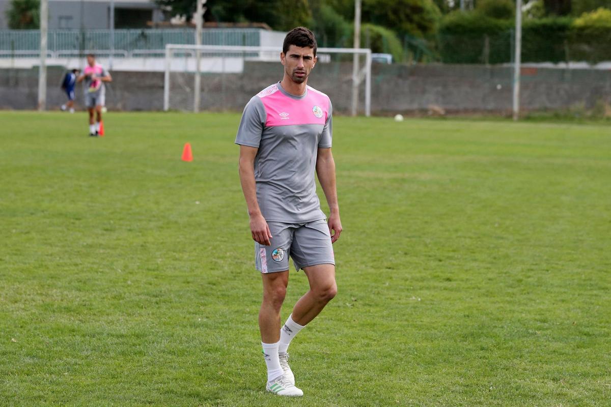 Nacho López en un entrenamiento con el Salamanca UDS.