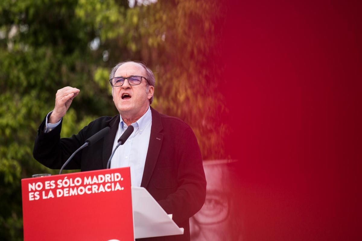 Ángel Gabilondo en un acto electoral.
