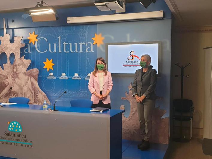 María Victoria Bermejo e Inmaculada Rodríguez, durante la rueda de prensa.