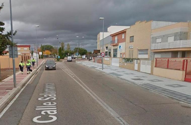 Calle Salamanca, en la que tuvo lugar el accidente.