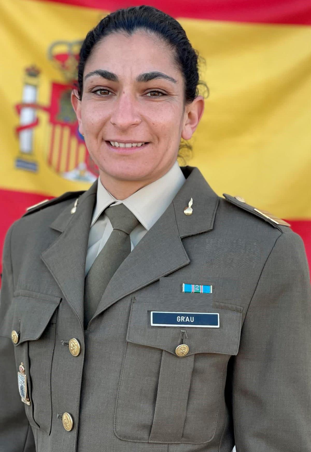 La sargento de artillería fallecida Débora Grau
