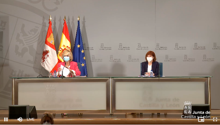 Verónica Casado y Mercedes Pérez, durante la rueda de prensa