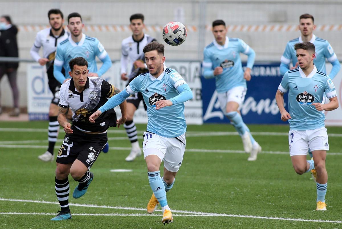 Duelo entre el Unionistas y el Celta B esta temporada.