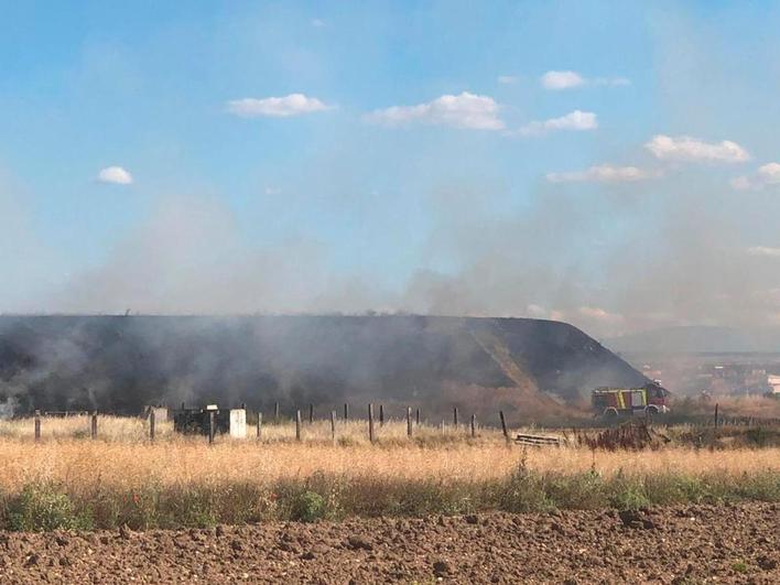 Incendio en el ‘volcán de Garrido’.