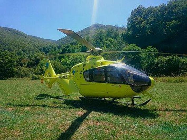 Un helicoptero de Sacyl.