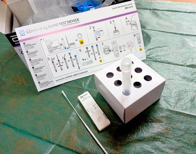 Ejemplo de pruebas con test de antígenos