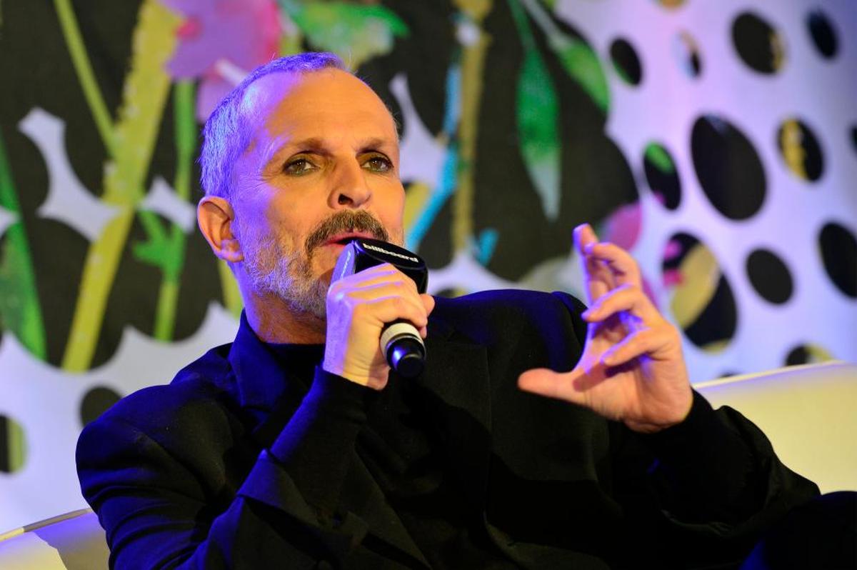 Miguel Bosé en un acto para una marca.