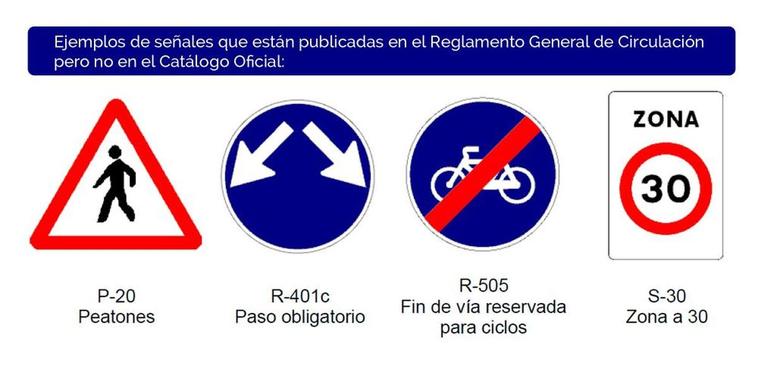 Los conductores desconocemos un gran número de señales porque tampoco figuran en el Reglamento General de Circulación o en el Catálogo oficial.