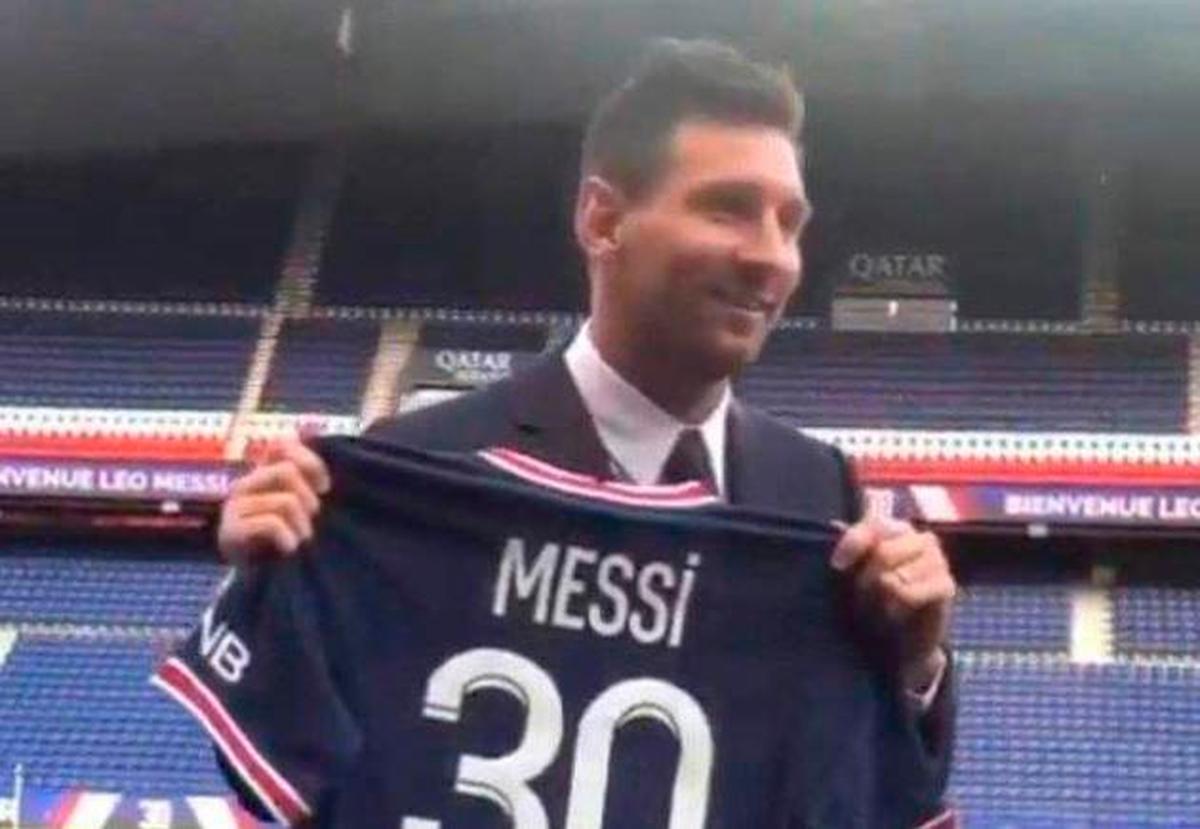 Messi, con la camiseta del PSG.