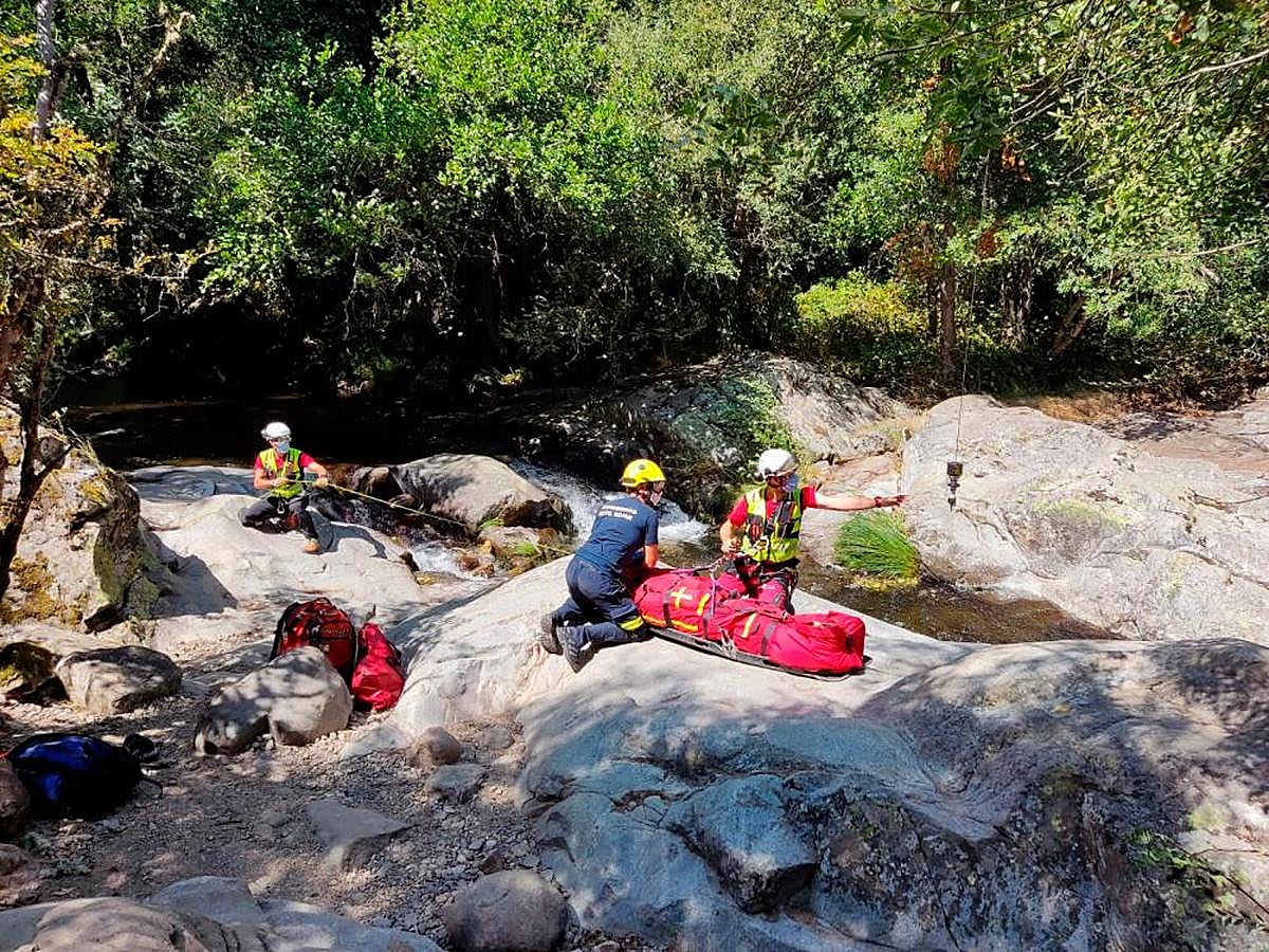 Imagen de la zona del accidente en Candelario.