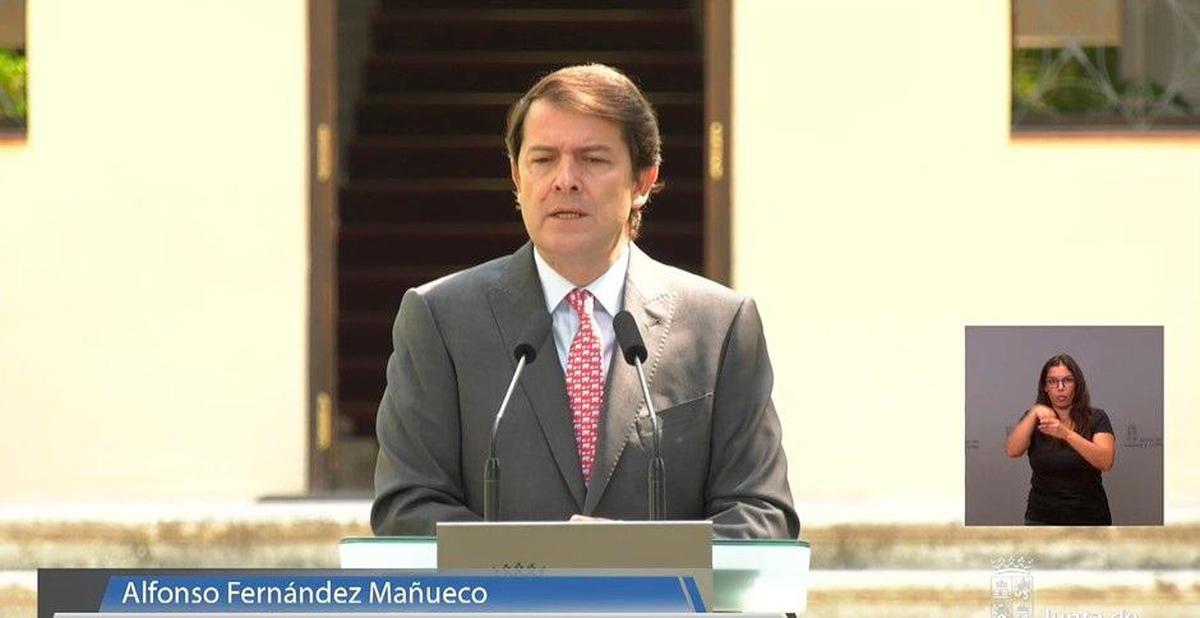 El presidente de la Junta de Castilla y León, Alfonso Fernández Mañueco