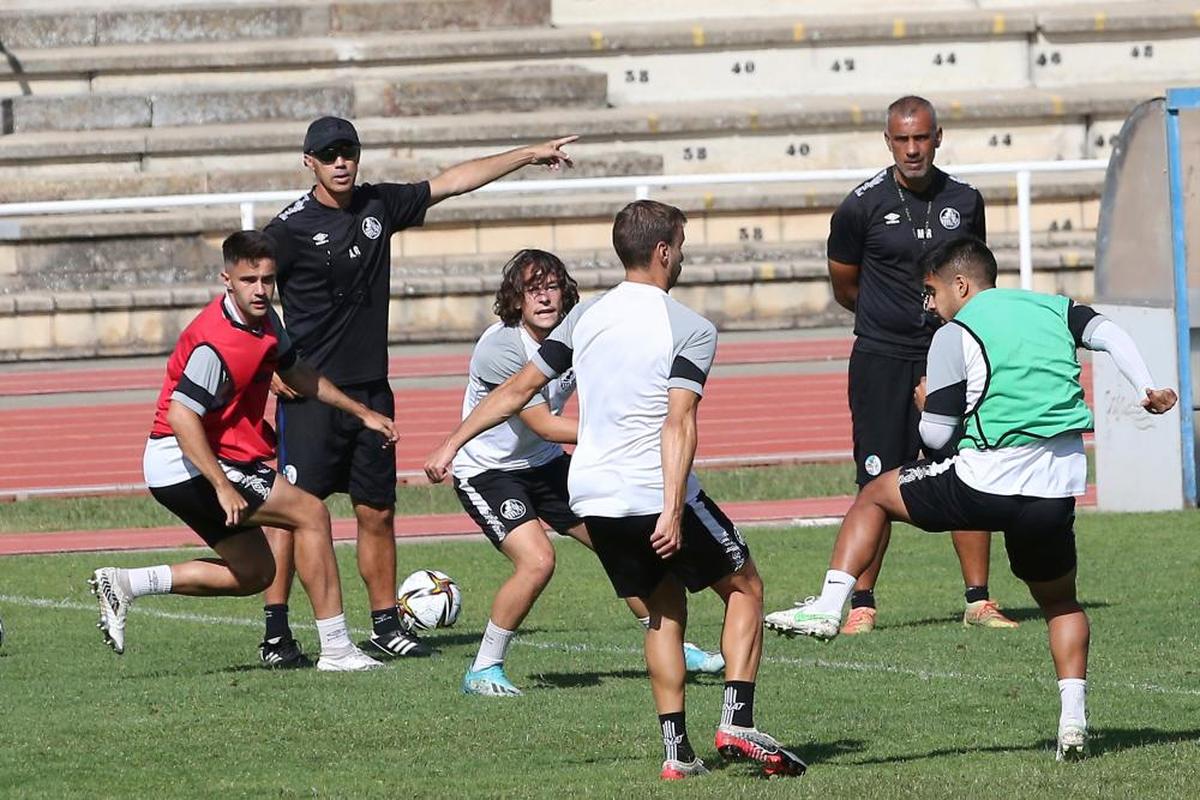 Imagen de uno de los entrenamientos de esta semana del Salamanca.