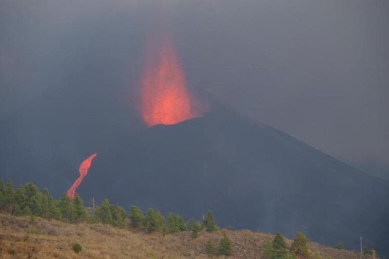 Volcán de Cumbre Vieja en La Palma.
